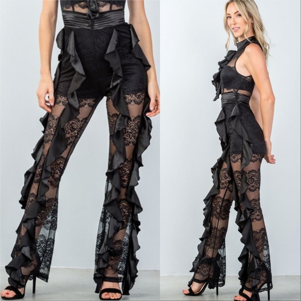 LACE & RUFFLES JUMPSUIT - Picture 4 of 4